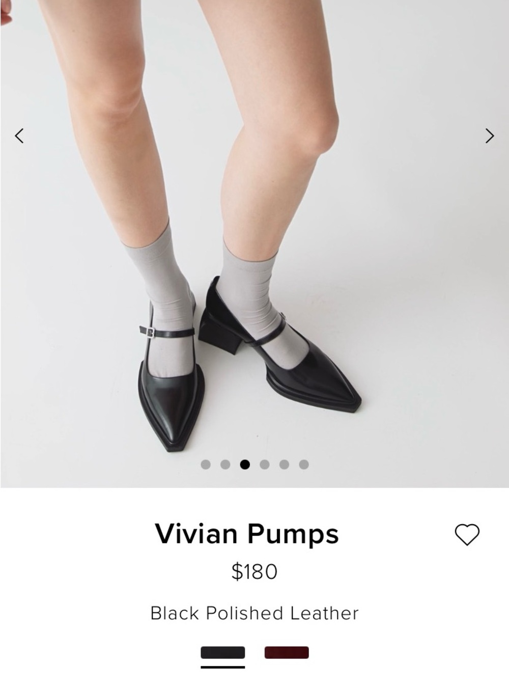 Vagabond Black Pointed Mary Jane Heel Vivian Pump